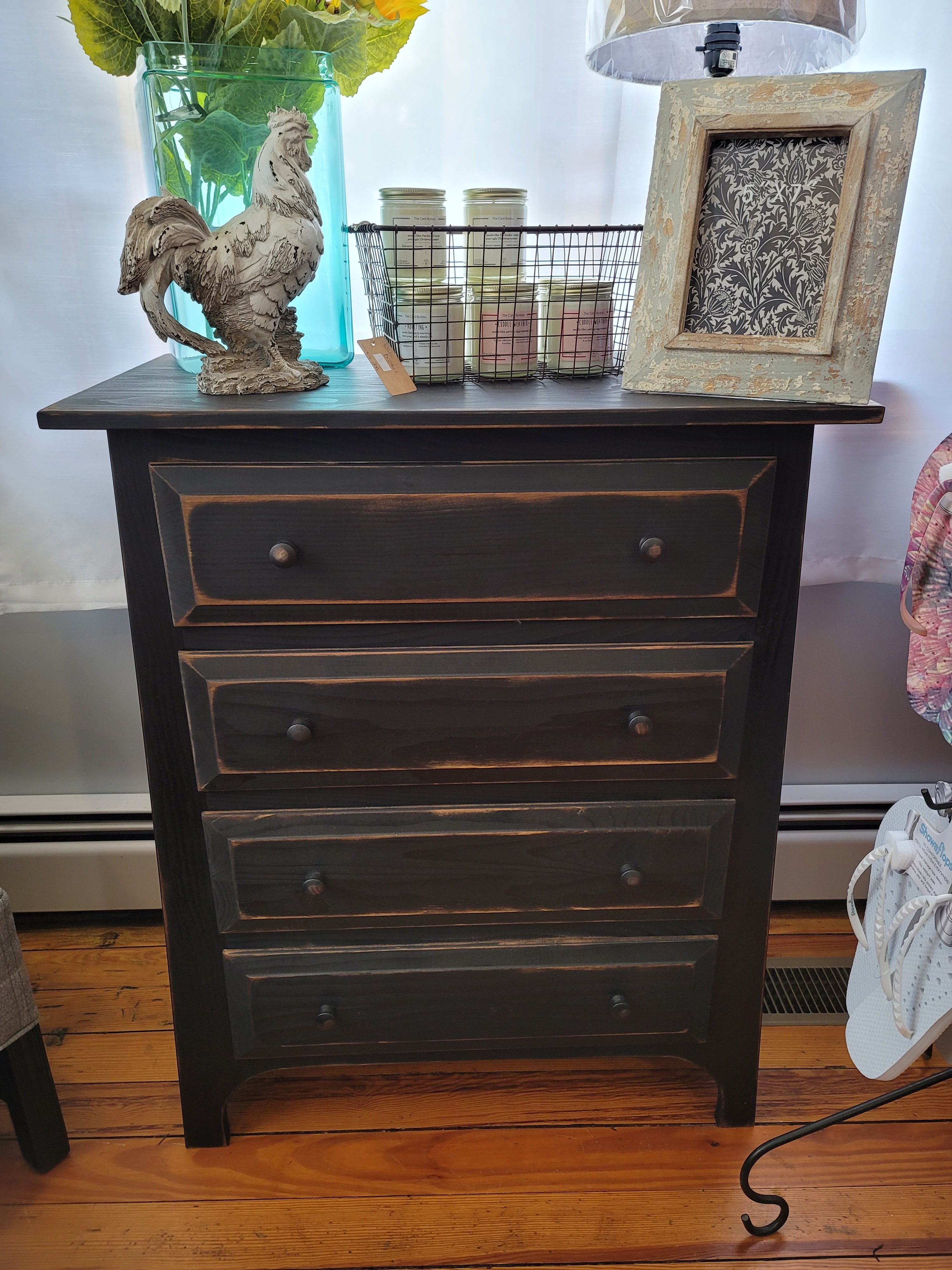 Handmade Rustic 4 Drawer Dresser