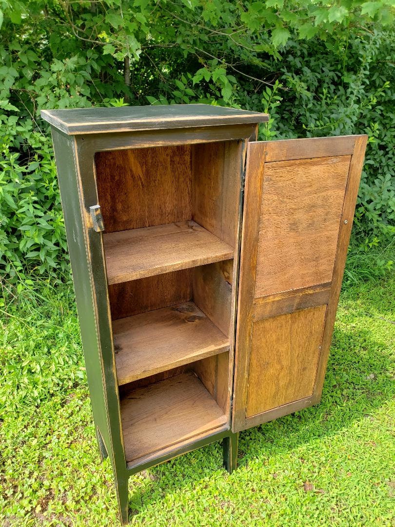 Primitive pie safe / rustic furniture / farmhouse cabinet