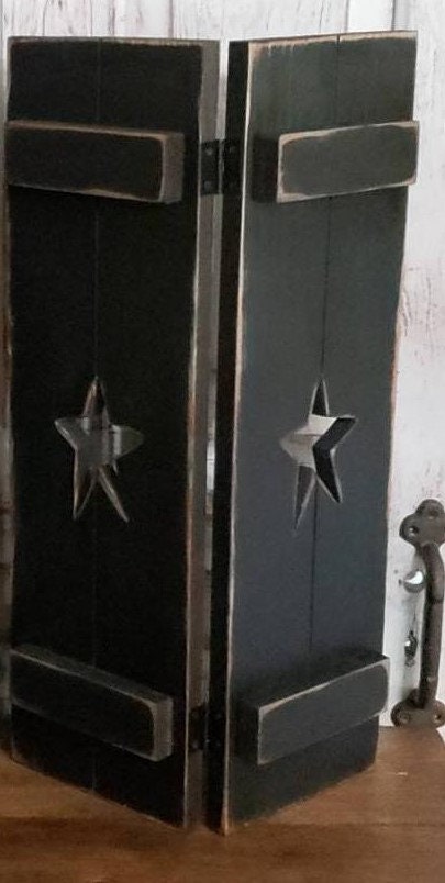 Handmade Rustic Standing Shutters, Vintage Wood Window Shutters, Farmhouse Decor