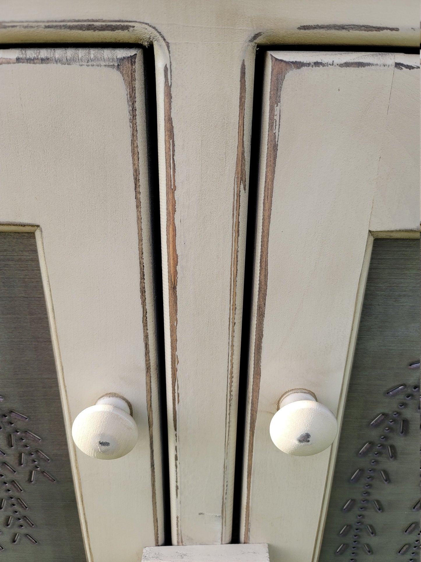 Punched tin door pie cabinet / Primitive pie safe / Jelly cabinet