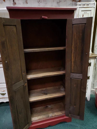 Rustic pie safe cabinet Primitive jelly cupboard