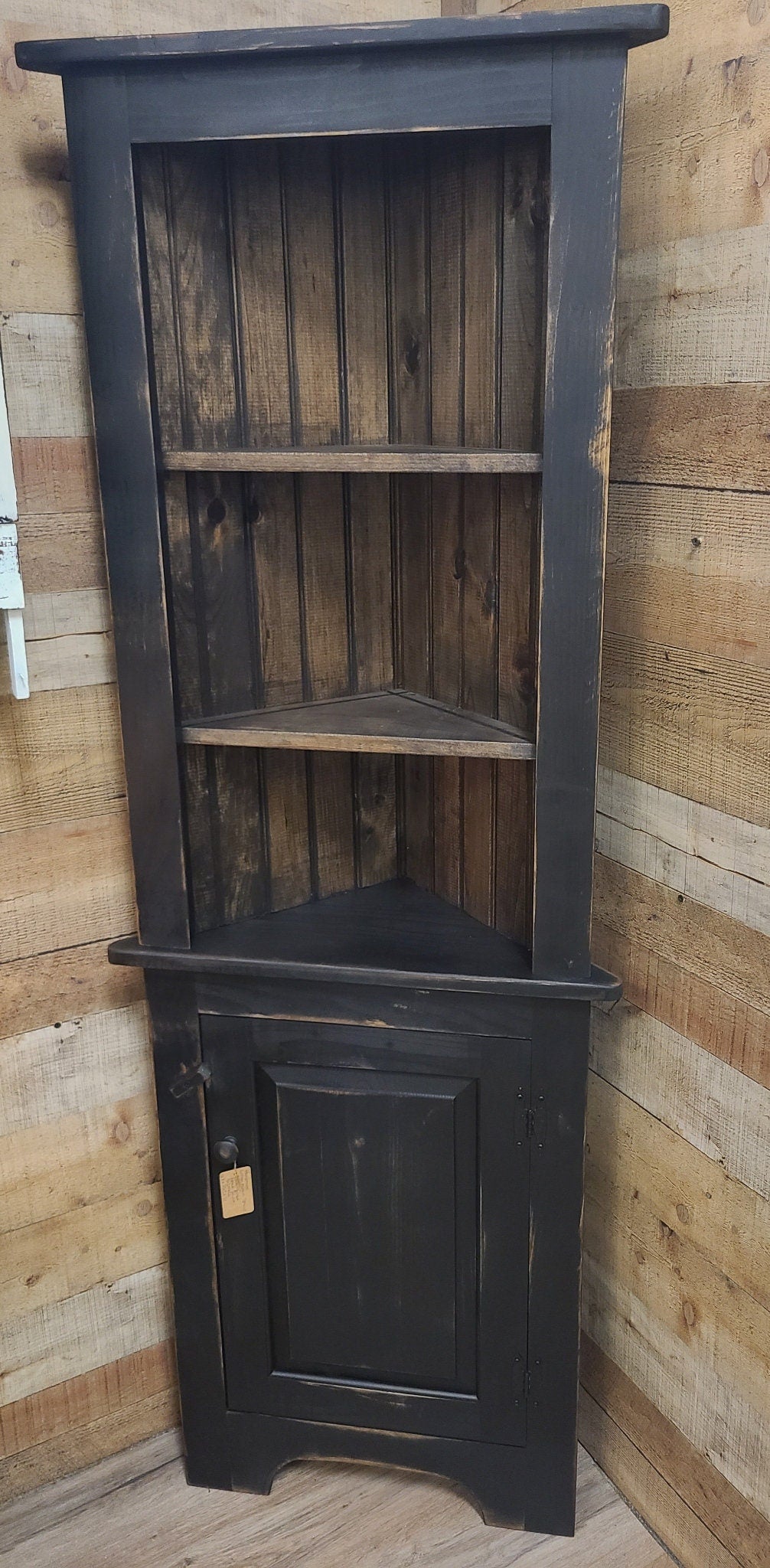 Handmade Rustic Corner Hutch, Solid Wood Display Cabinet, Farmhouse Storage, Rustic Furniture, Farmhouse Decor