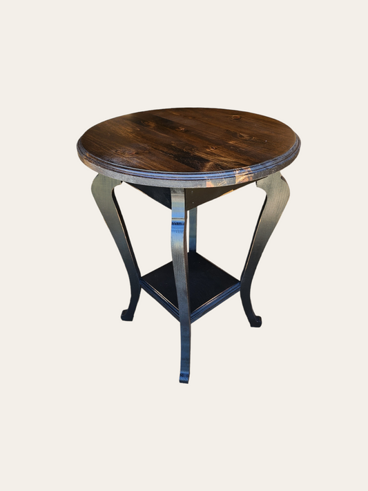 Rustic Round Accent Table, Wooden Side Table, Farmhouse Furniture, Rustic Decor, Living Room Table