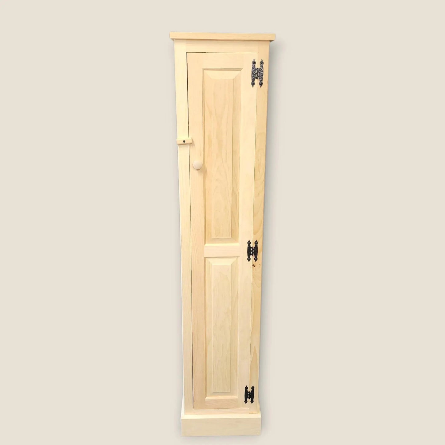 Unfinished Rustic Tall Narrow Cabinet for Bathroom, Kitchen, Pantry Storage - Farmhouse Cupboard Unit