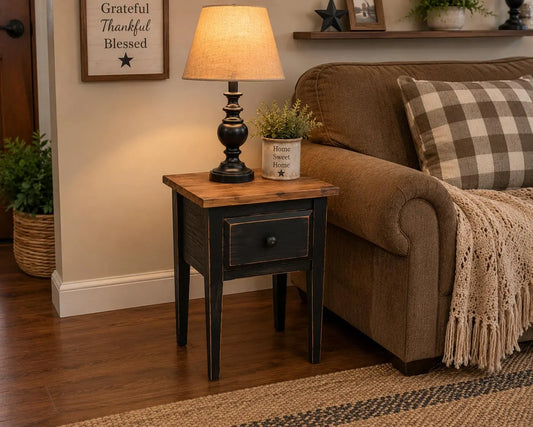 Rustic end table / Primitive end tables / farmhouse table