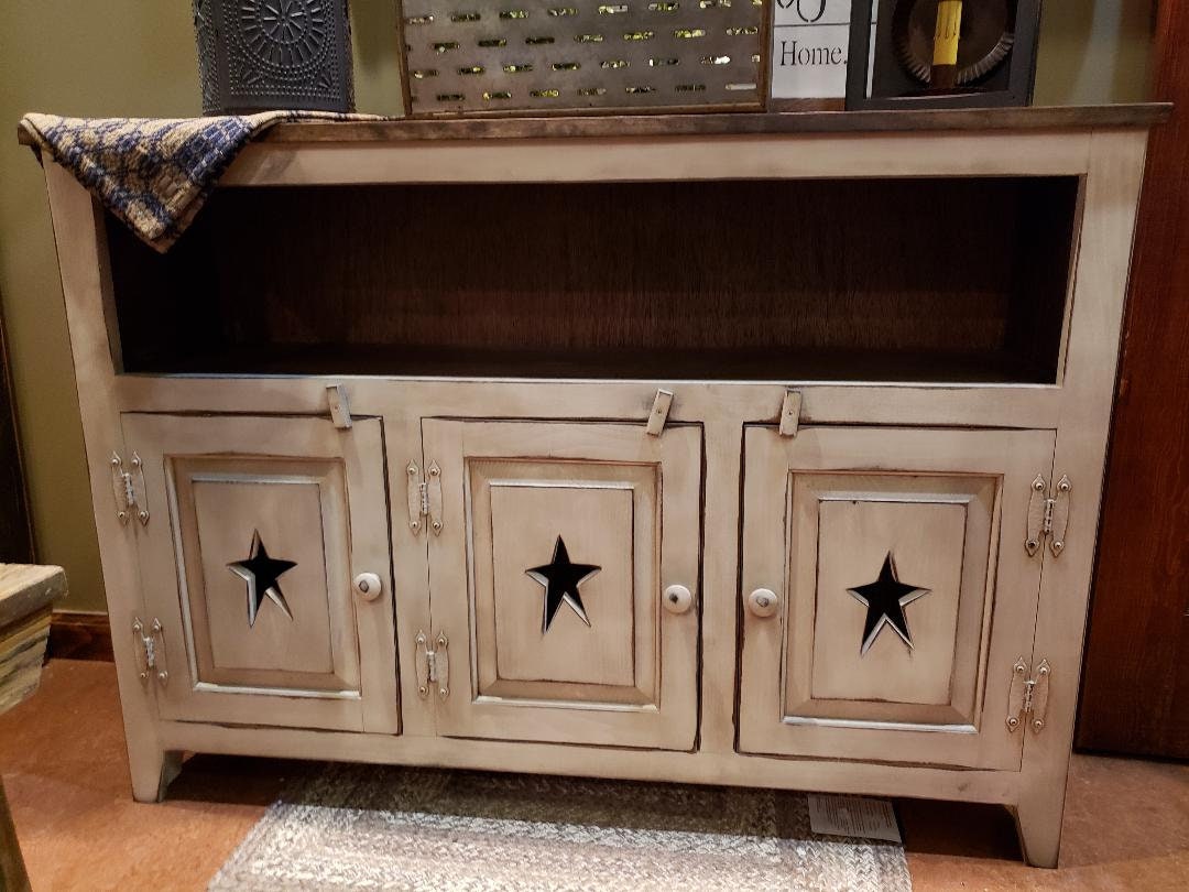 rustic buffet cabinet  Sofa table  Primitive buffet cabinet