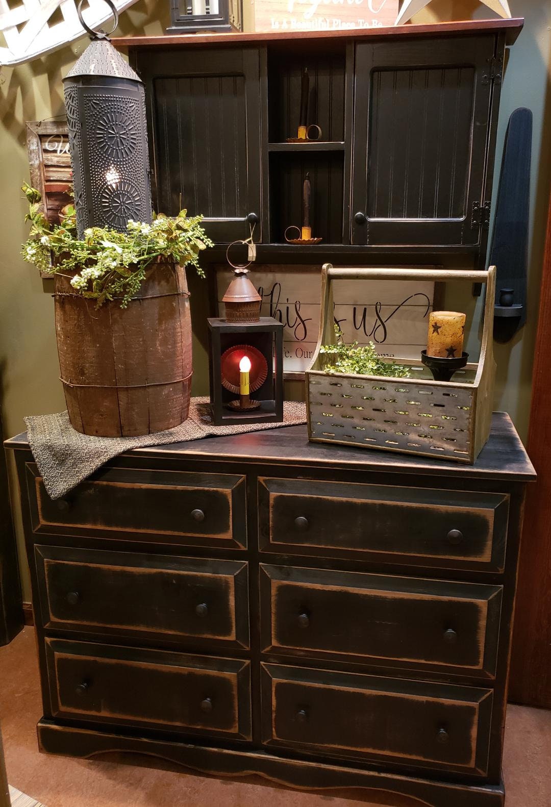 Rustic style Dresser with six drawers / handmade furniture