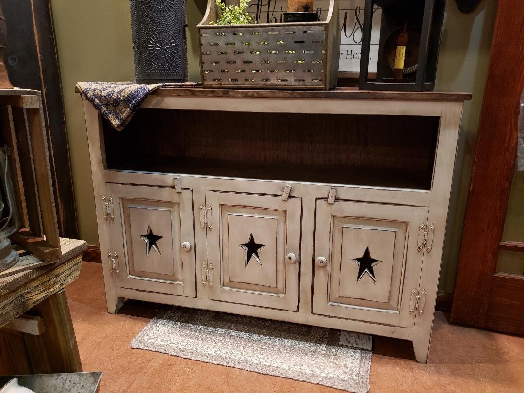 rustic buffet cabinet / farmhouse style tv stand / Primitive buffet cabinet