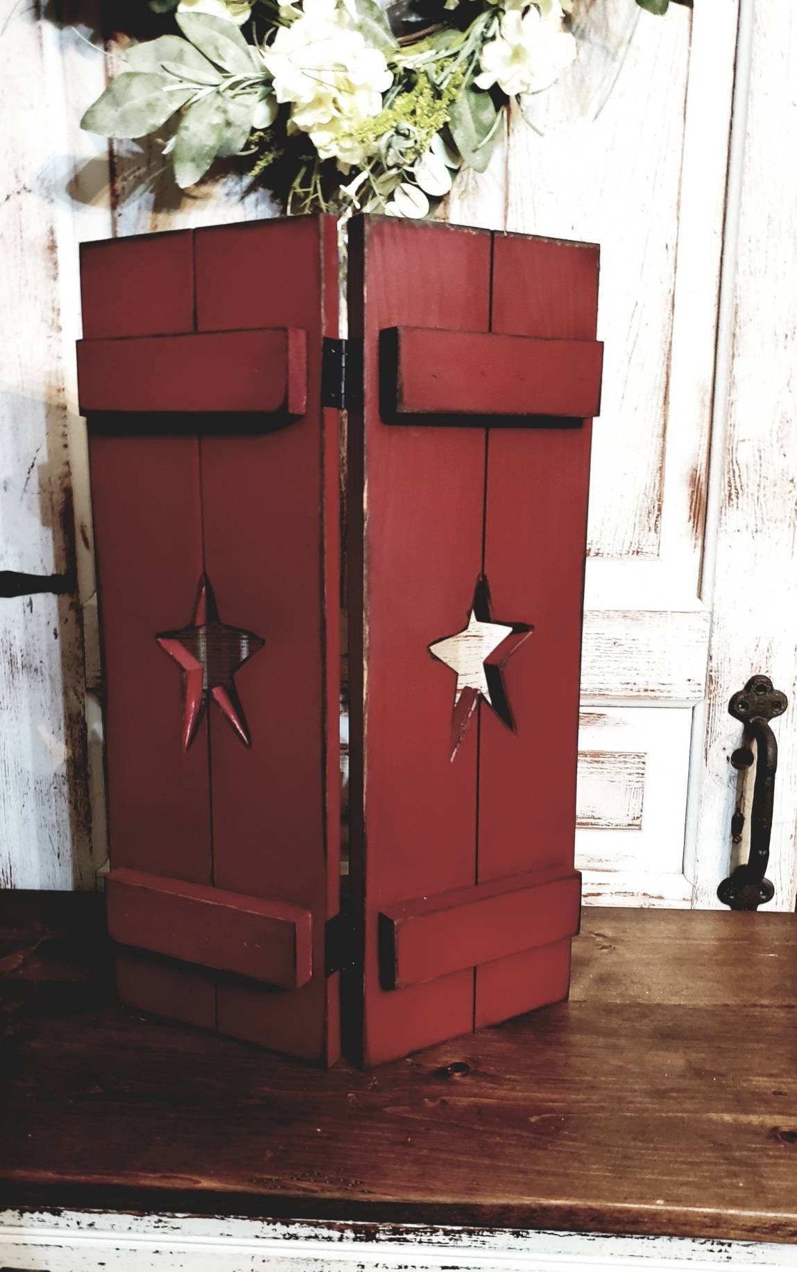 Primitive star shutters, window decor, rustic star shutters – Winks ...