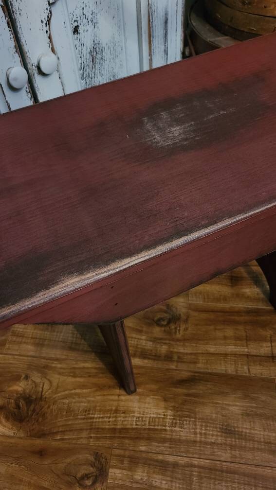 Primitive bench, country shaker bench, accent table, farmhouse, christianfredricks handmade
