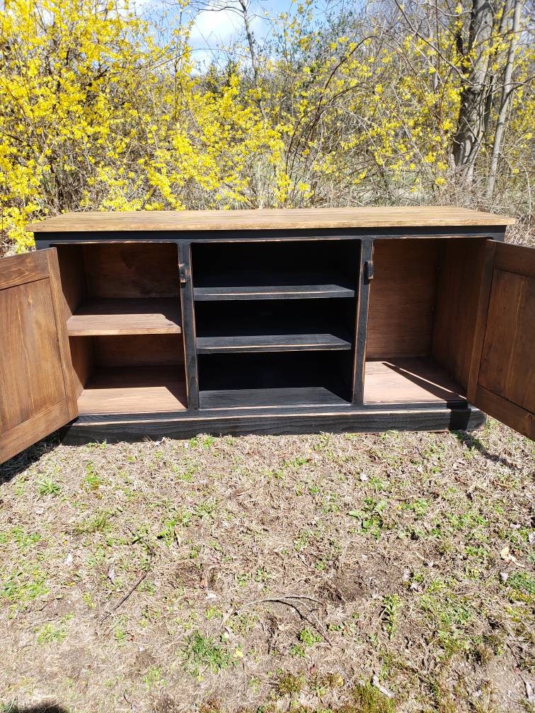 Rustic TV stand, entertainment console, TV cabinet